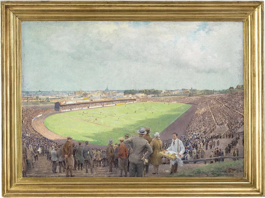 Anton H. Karlinsky: Fußballmatch auf der Hohen Warte, 1928, Wien Museum