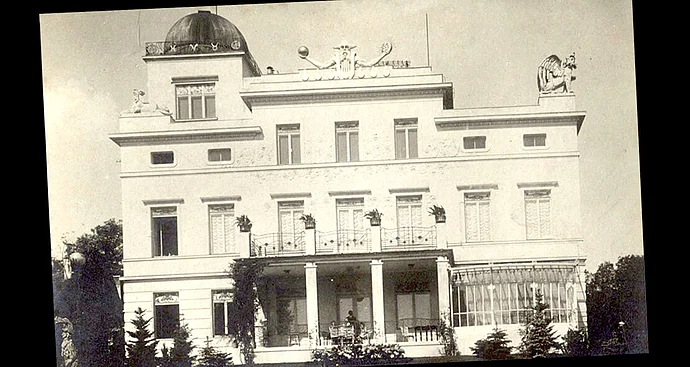 Die Villa auf der Hohen Warte 29, um 1910, Atelier Julius Weiner, Wien, Quelle: Wikimedia Commons