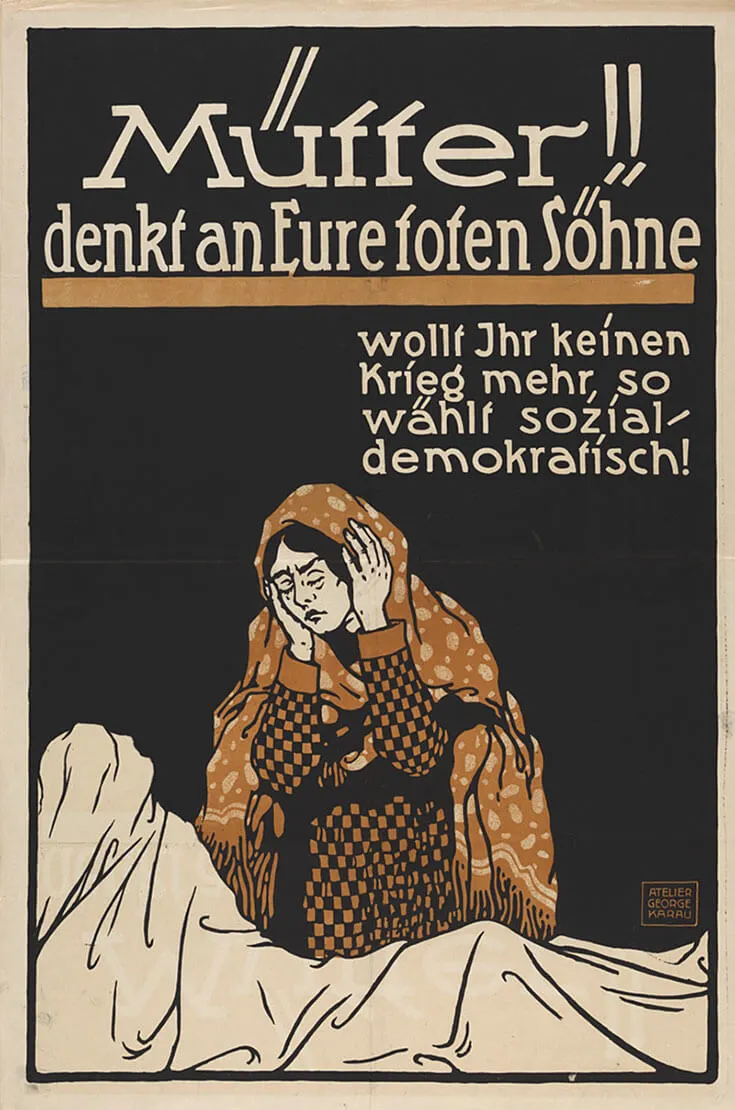 Sozialdemokratisches Wahlplakat zu den Reichsratswahlen (16. Febr. 1919) und Landtags- und Gemeindevertretungswahlen (4. Mai 1919), Wien Museum  