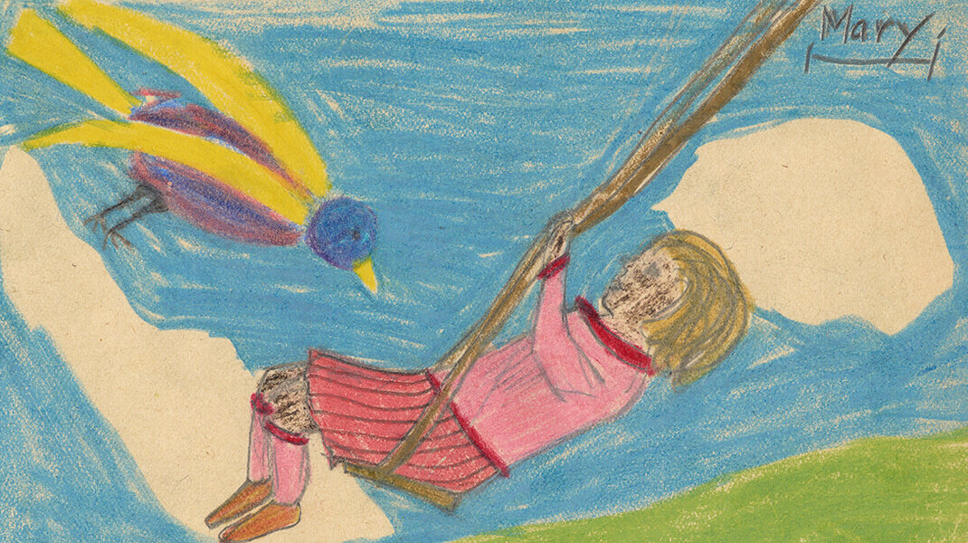 Mary Burlingham: Fiegender Vogel beim Schaukeln, 1926/27, Wien Museum, CZ 95/16