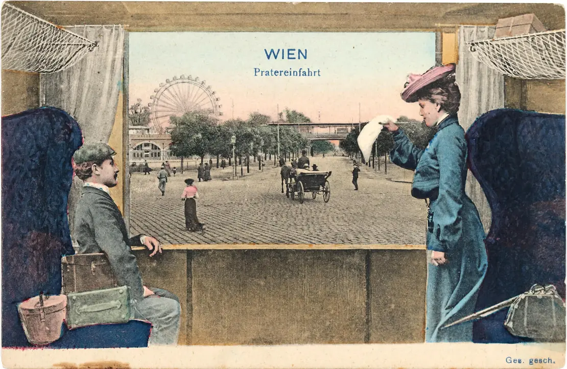 Ansichtskarte vom Praterstern, um 1900, Hersteller: unbekannt, Wien Museum  