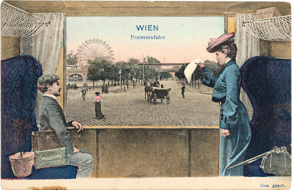 Ansichtskarte vom Praterstern, um 1900, Hersteller: unbekannt, Wien Museum 