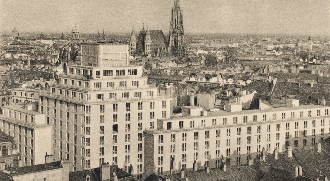 Das Hochhaus Herrengasse in den 1930er Jahren, Foto: Fred Hennings, Wien Museum  