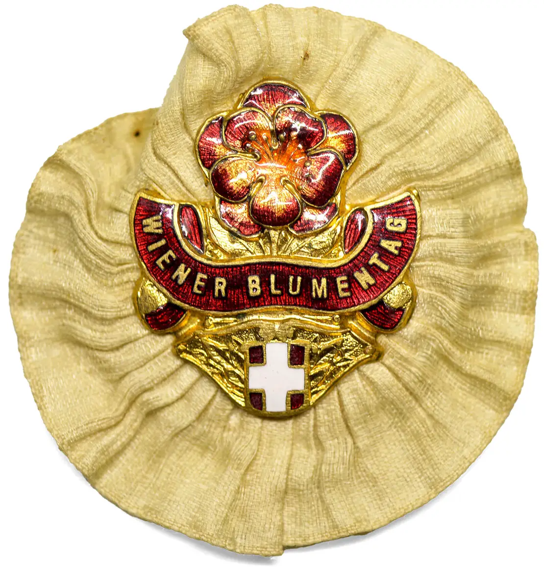 Abzeichen für jene Personen, die Blumen verkaufen durften, Sammlung Göttche/Piffl  