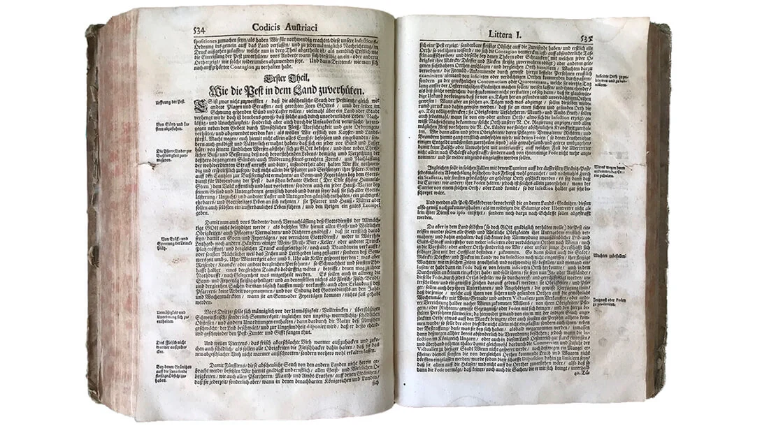  Infektions-Ordnung vom 1. Oktober 1680, in: Codicis Austriaci, Wien 1704, S. 534-535.  
