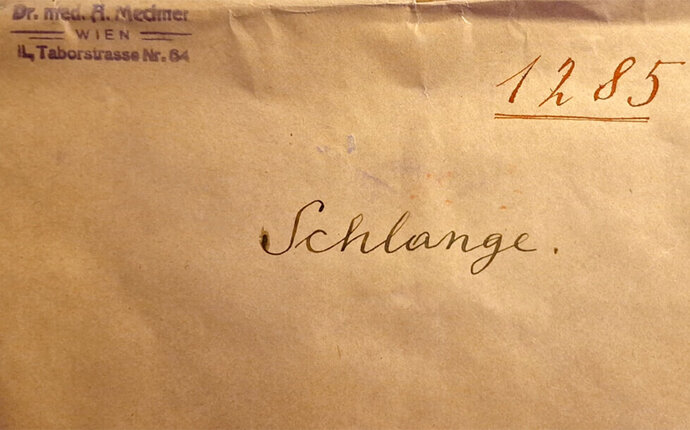 Kuvert von Adolf Mechners versiegeltem Schreiben vom 6. Juni 1936 (Ausschnitt), Archiv der Österreichischen Akademie der Wissenschaften