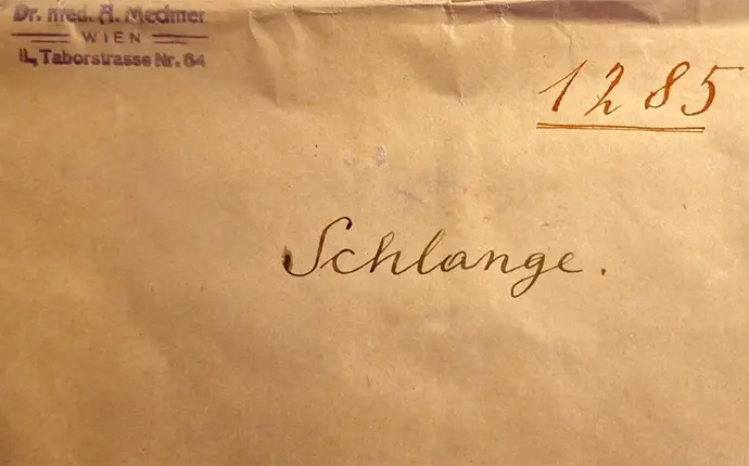 Kuvert von Adolf Mechners versiegeltem Schreiben vom 6. Juni 1936 (Ausschnitt), Archiv der Österreichischen Akademie der Wissenschaften