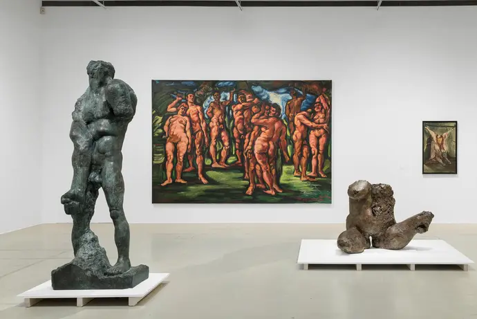 Fritz Martinz' „Großer Liebesgarten“ (1959–60) in der Ausstellung „Wirklichkeit als Haltung“ im musa, Foto: Klaus Pichler