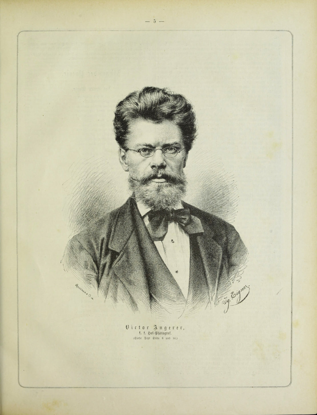 „K. k. Hof-Photograf“ Victor Angerer, abgebildet im Wiener Salonblatt vom 25. September 1875. ÖNB / Anno 