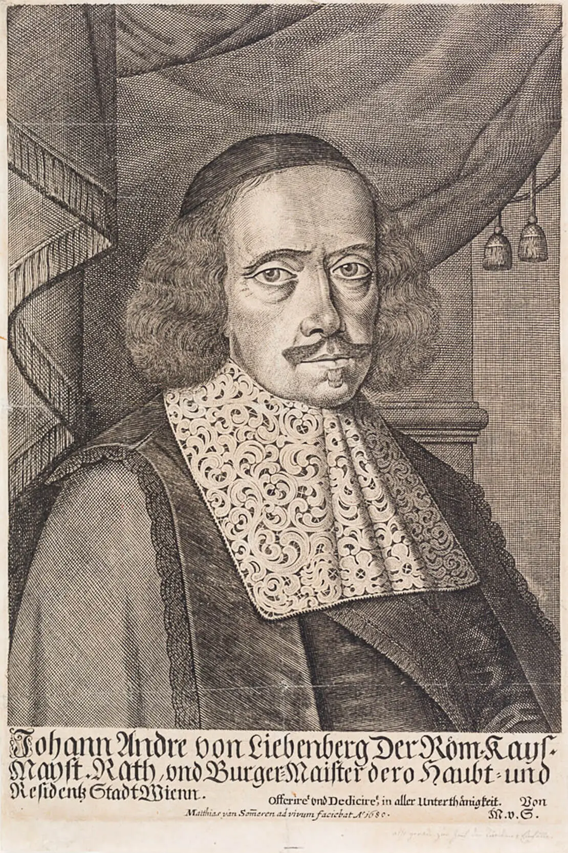 Johann Andreas von Liebenberg, Bürgermeister von Wien, Kupferstich von Matthias von Sommeren, 1680, Wien Museum  