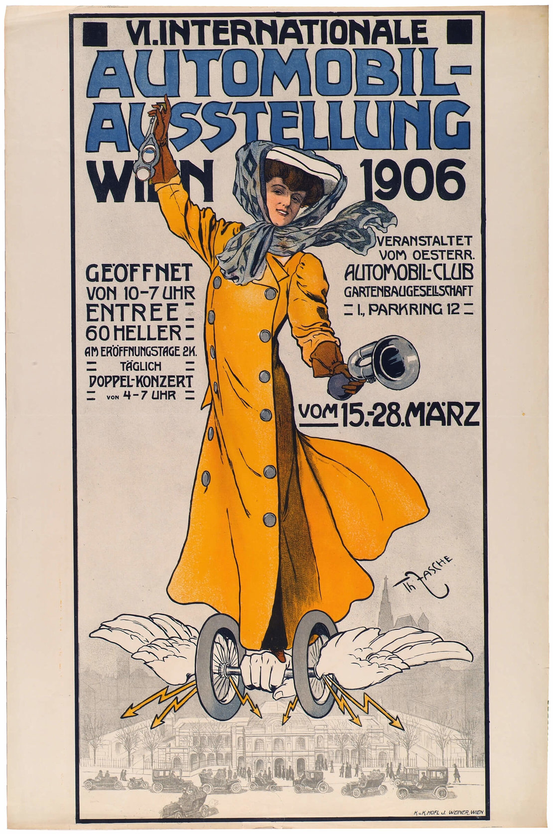 Thedoro Zasche: Plakat zur Internationalen Automobil-Ausstellung, 1906, Wien Museum 