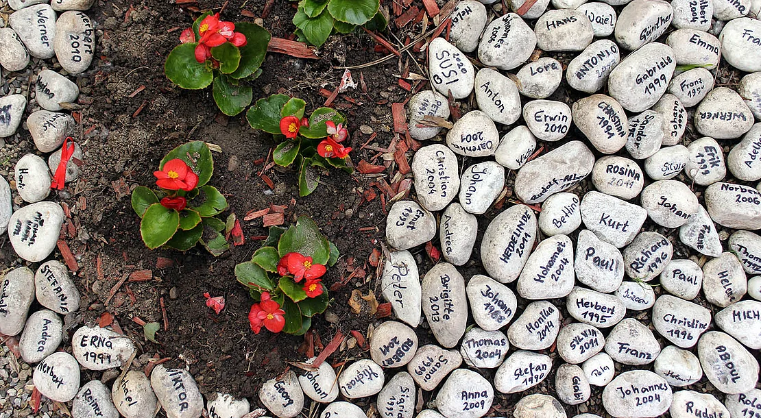 Aids-Memorial der Maria Grün Kirche, 2026, Foto: Redaktion, Wien Museum  