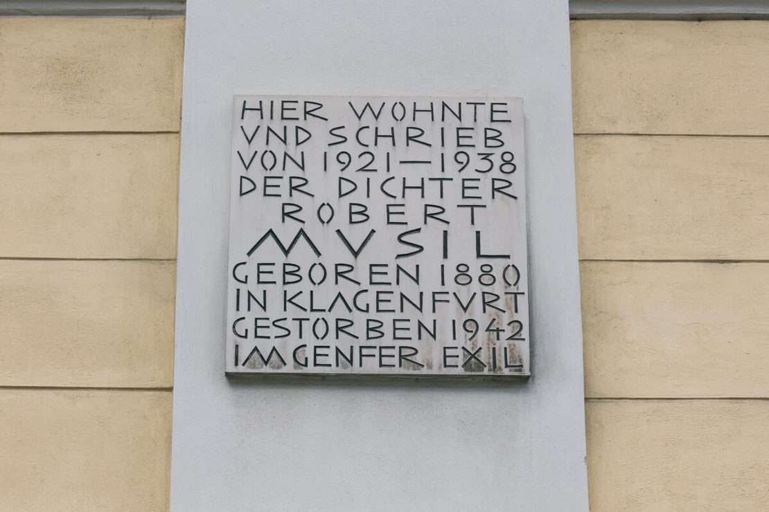 Gedenktafel am Musil-Haus, Foto: Elodie Grethen