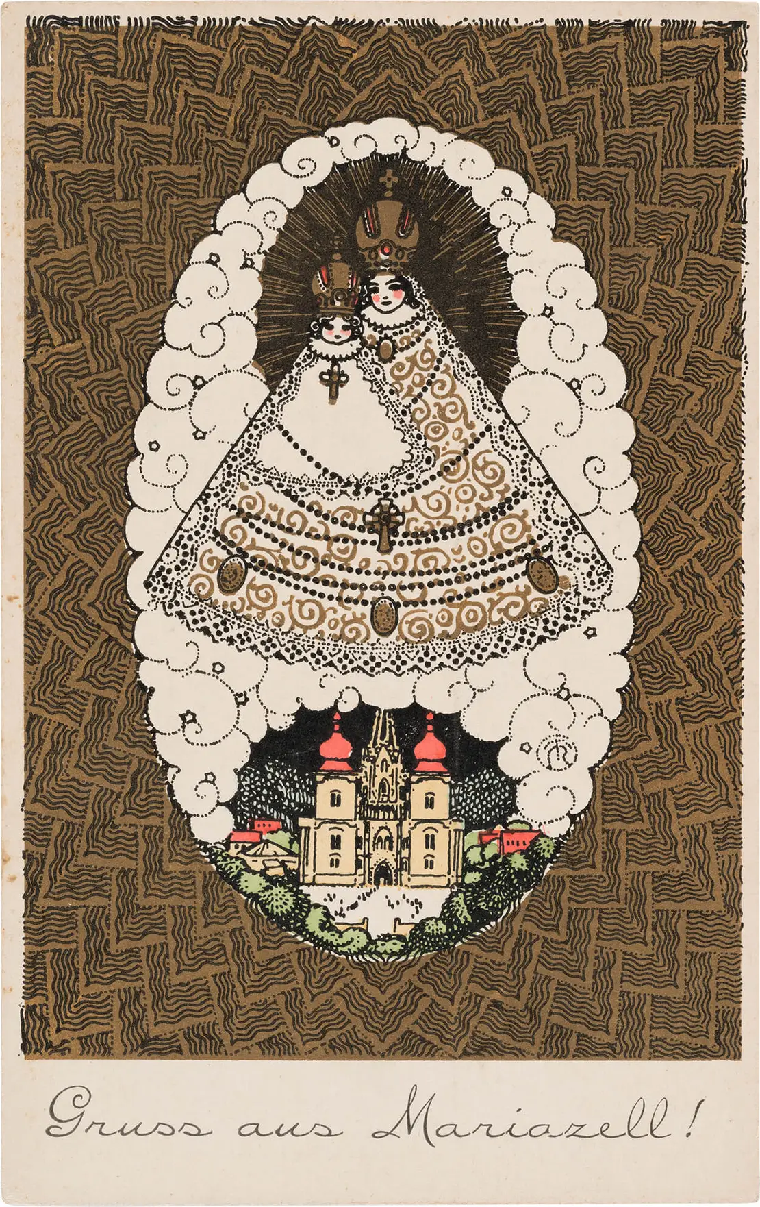 Richard Teschner: Ansichtskarte Nr. 327, 1910, Wien Museum, Inv.-Nr. 101968/120  