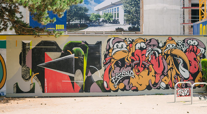 Street Art auf der Wienerwand