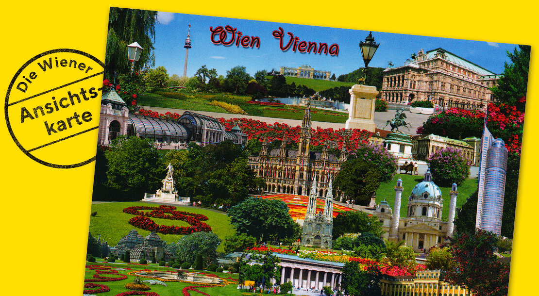 Ansichtskarte mit Wien-Collage, um 2005, Verlag Bauer (seit 2010 Smile GmbH), Wien Museum 