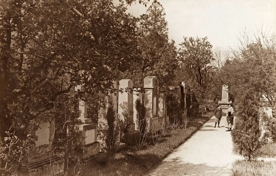 Der Gräberhain im Währinger Park, um 1926. Foto: Carl Zapletal, Wien Museum  