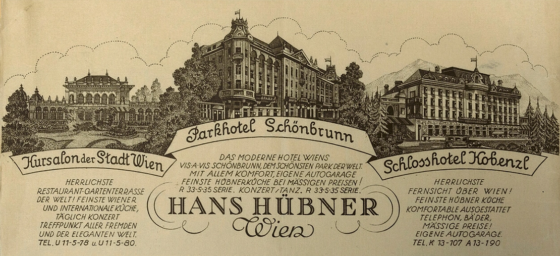 Briefkopf des Unternehmens Hübner von 1934  