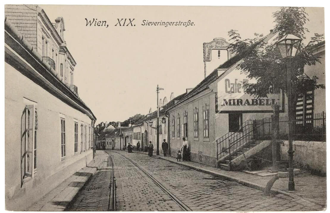 Sieveringer Straße, um 1910, Postkarte, Wien Museum 
