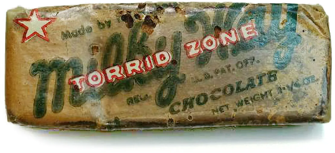 Schokolade aus dem Lebensmittelpaket der US-Armee „10 in 1 ration“ / “Menu #1 First Half of 5 Rations”  