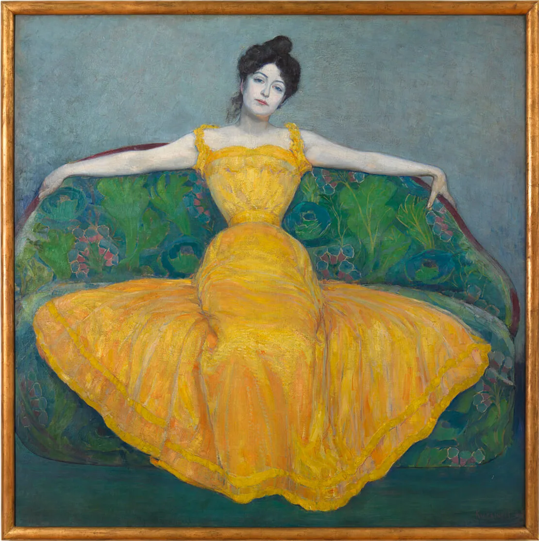 Max Kurzweil: „Dame in Gelb“, 1899, Öl auf Leinwand, Sammlung Wien Museum  