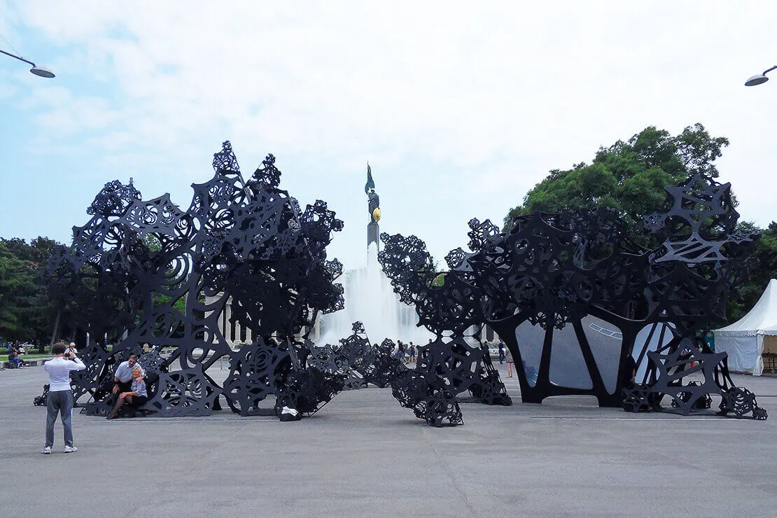 Klang-Pavillon „The morning line”, Foto: Elke Wikidal 2011