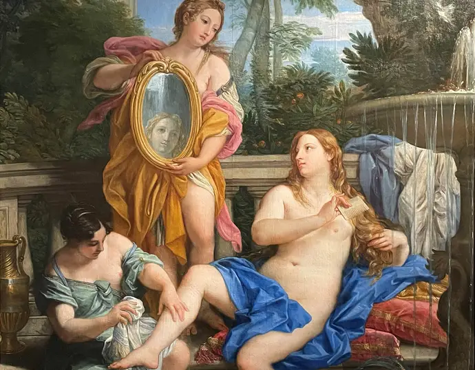 Carlo Maratta: Bathseba im Bade (Ausschnitt), 1693–1695, Öl auf Leinwand, Wien Museum, Inv.-Nr. 231904