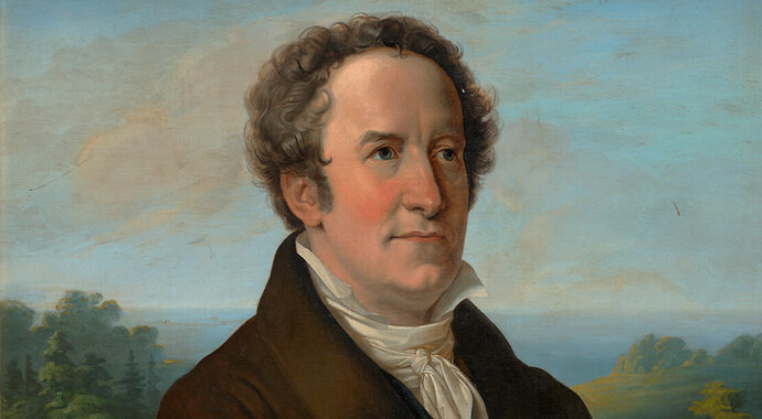 Julius Fargel, Kopie nach Leopold Kupelwieser: Johann Michael Vogl, Schubertliedsänger, 1949, Wien Museum, Inv.-Nr. 93.808 (Ausschnitt)