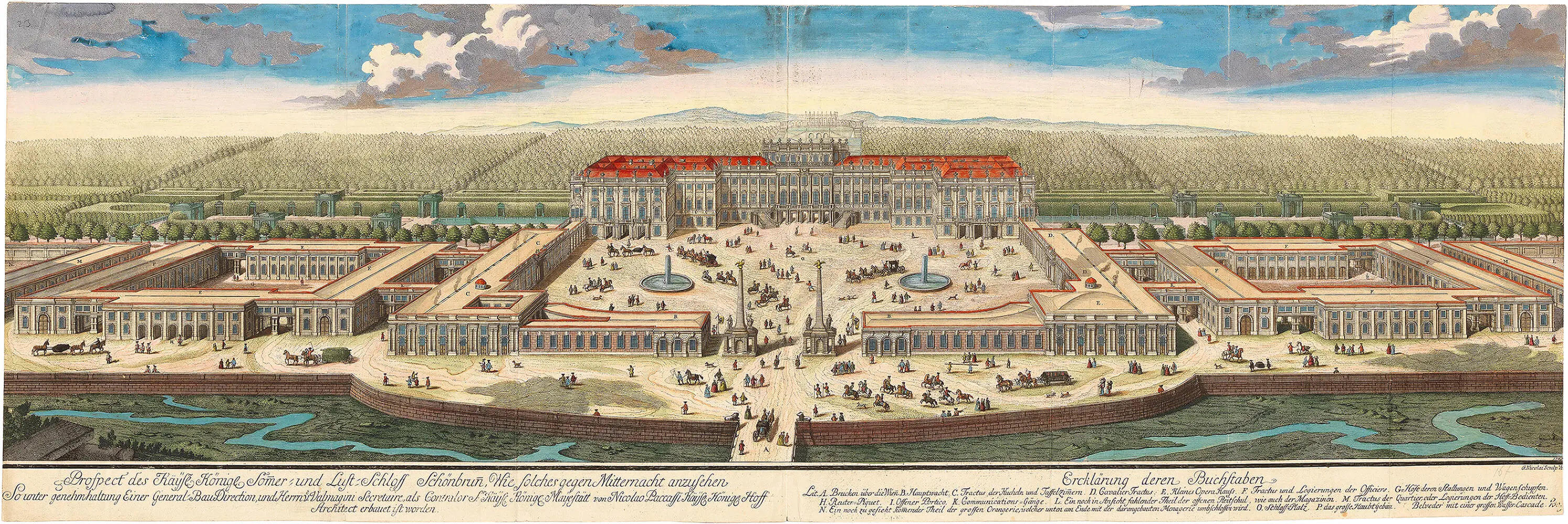 Schloss Schönbrunn, Kupferstich, 1749. Birgit und Peter Kainz, Wien Museum  