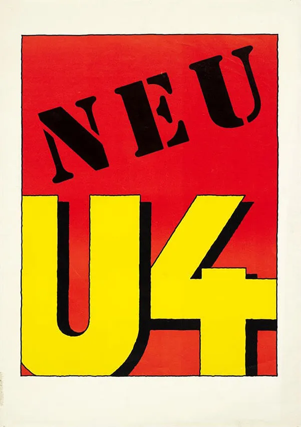 Rudi Klein (Entwurf): Erstes Plakat der Disco U4, 1980, Wien Museum  