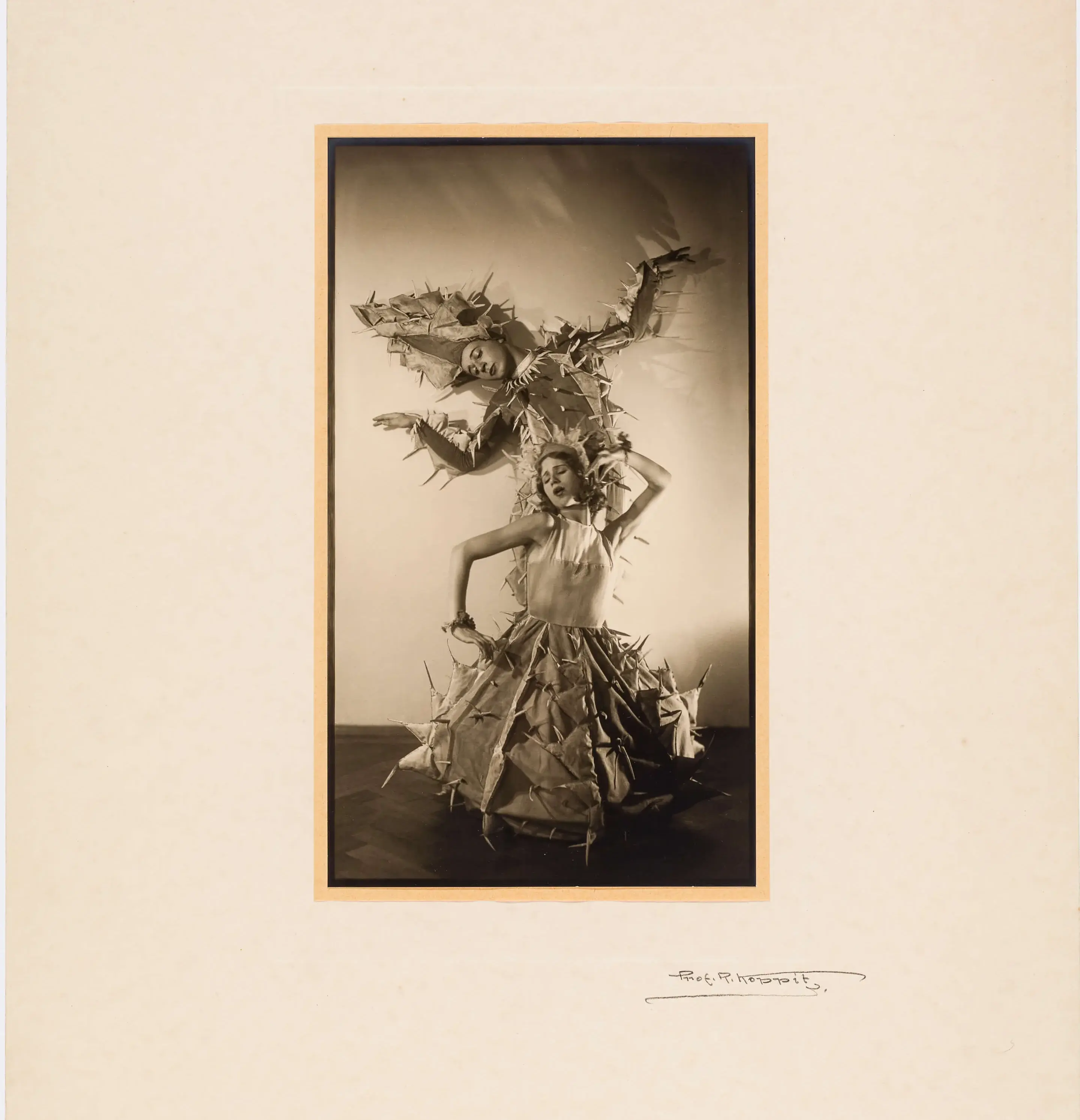 Otto Werberg und Manon Chaufour als Tanzkakteen, um 1929, Foto: Rudolf Koppitz, Wien Museum, Inv.-Nr. 57.624/100