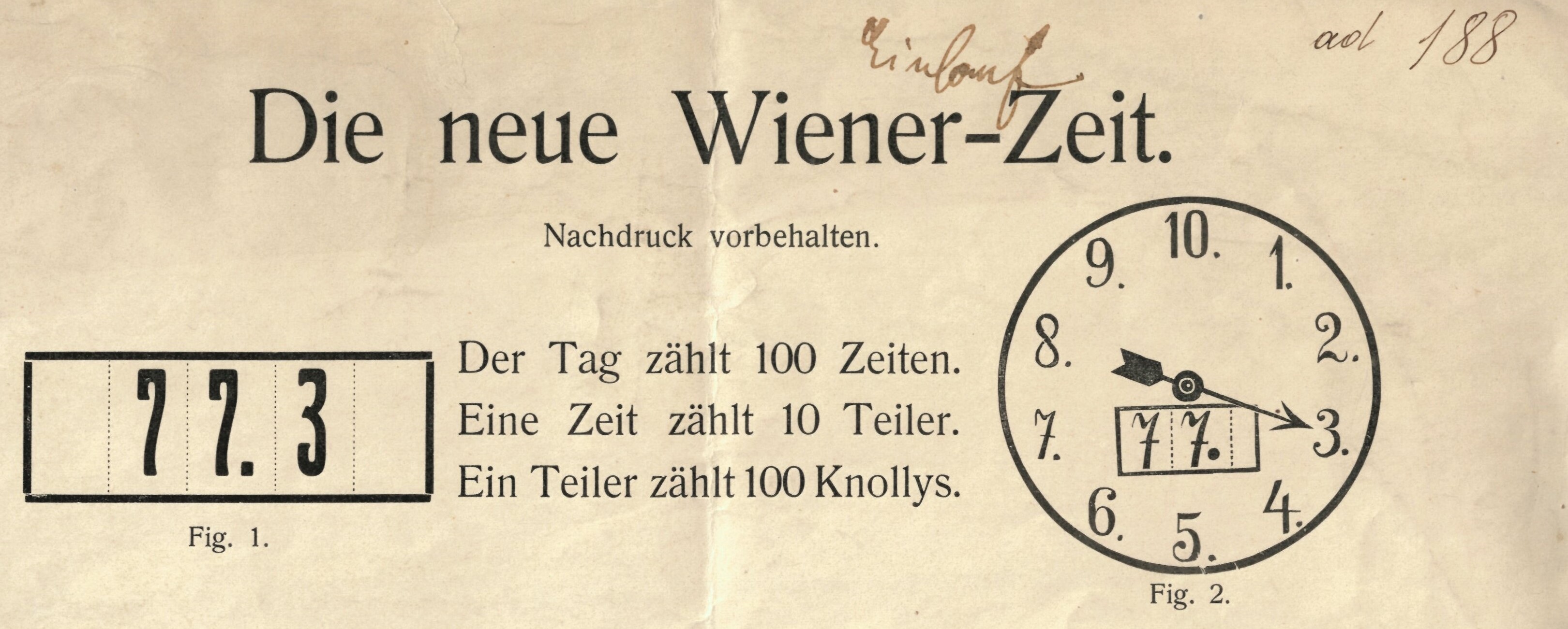 Karl Knolls Wiener Zeitsystem 