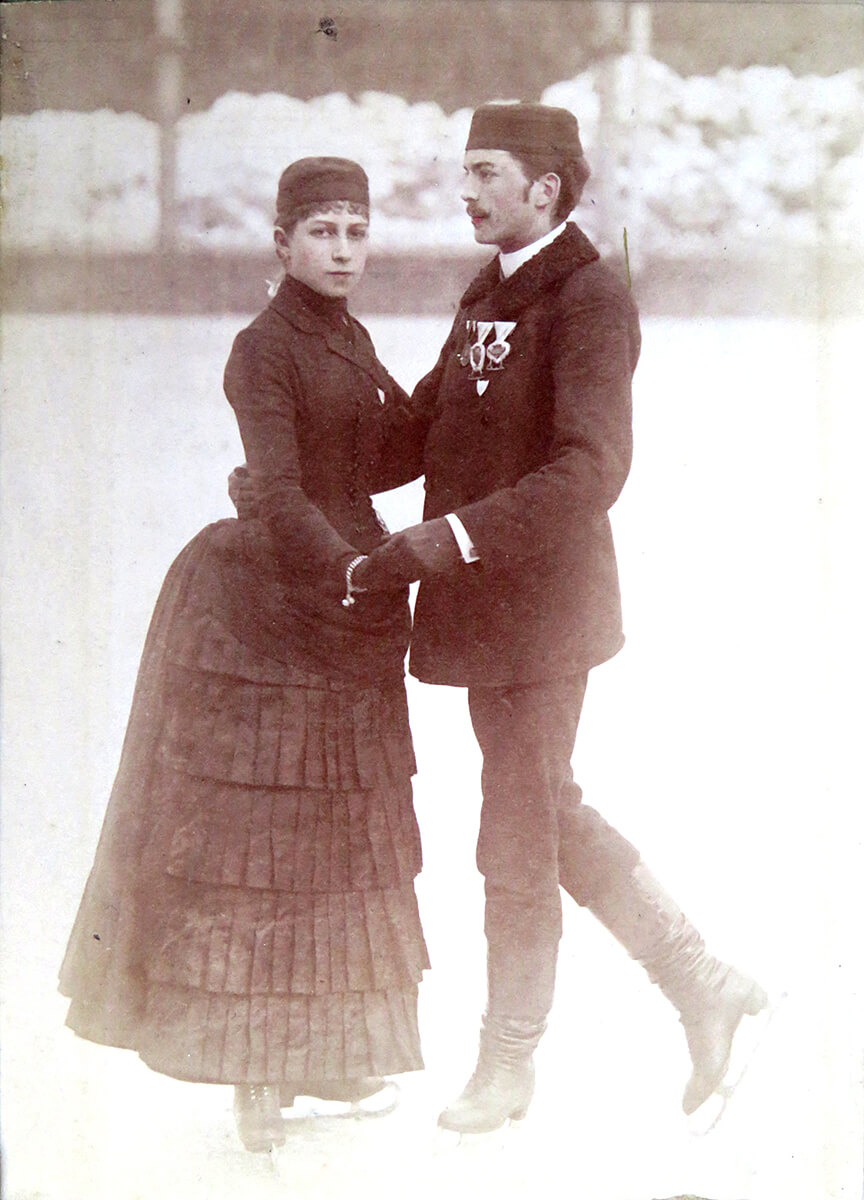 Eistanzpaar um 1890, Foto © WEV 