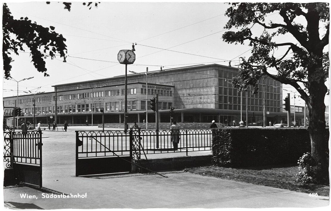 Ansichtskarte Südbahnhof, nach 1960, Sammlung Wien Museum 