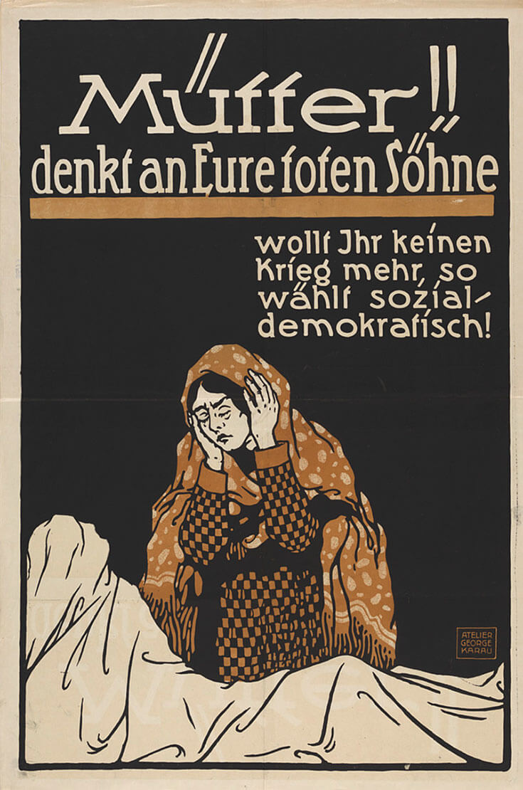 Sozialdemokratisches Wahlplakat zu den Reichsratswahlen (16. Febr. 1919) und Landtags- und Gemeindevertretungswahlen (4. Mai 1919), Wien Museum 