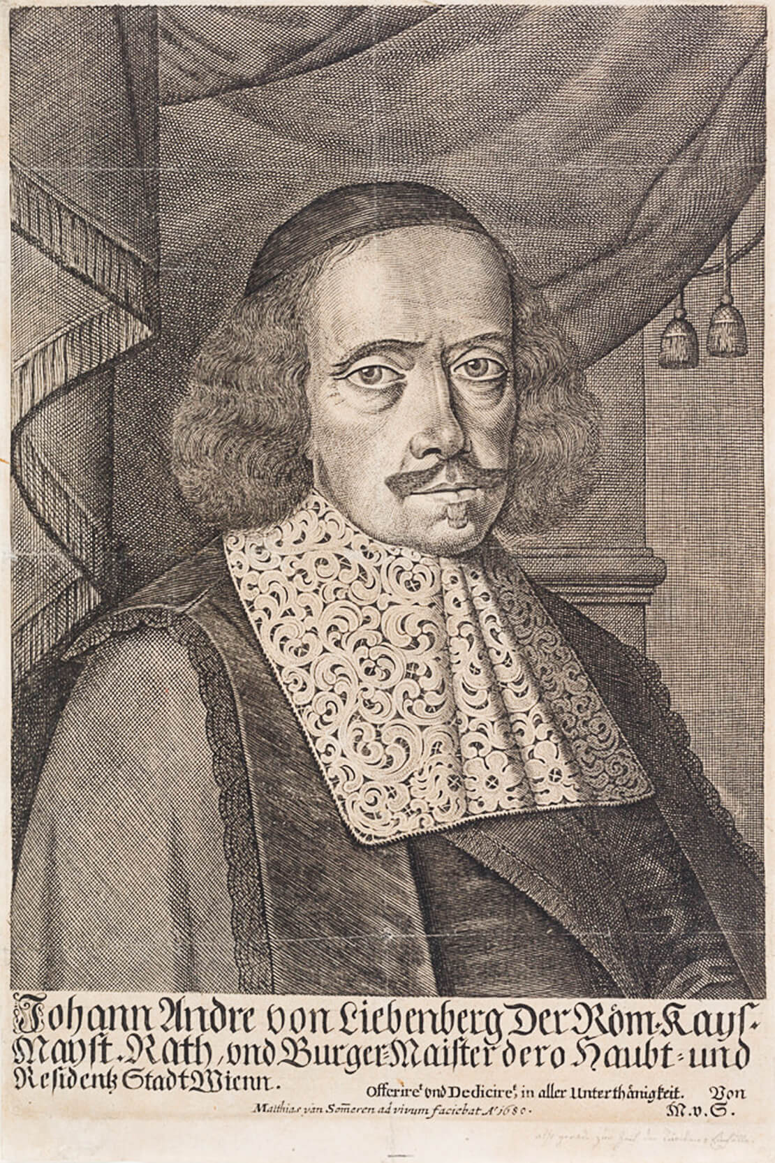Johann Andreas von Liebenberg, Bürgermeister von Wien, Kupferstich von Matthias von Sommeren, 1680, Wien Museum 