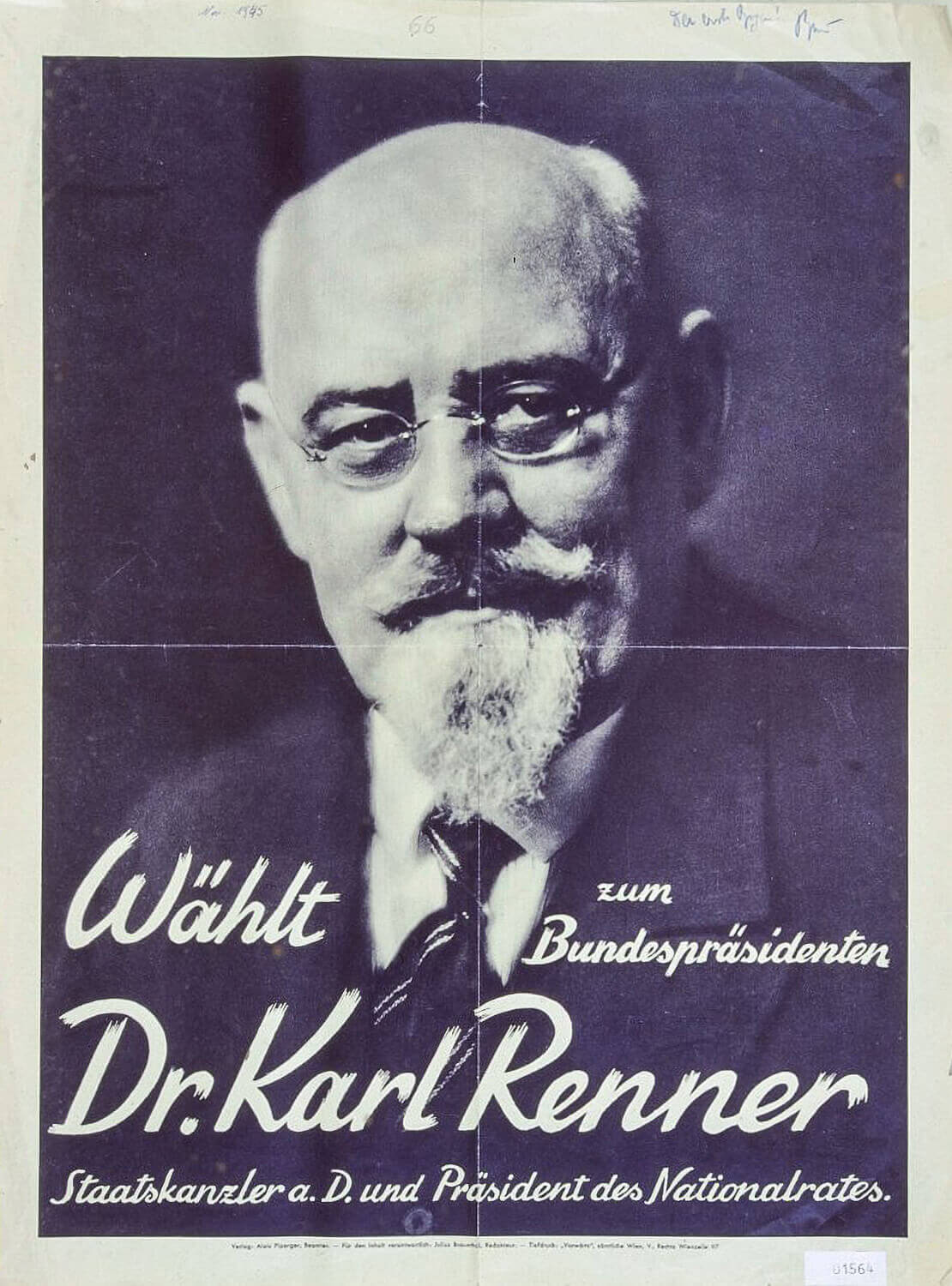 Wahlplakat zur Bundespräsidentenwahl 1945, Wienbibliothek im Rathaus, Plakatsammlung AC10602636 