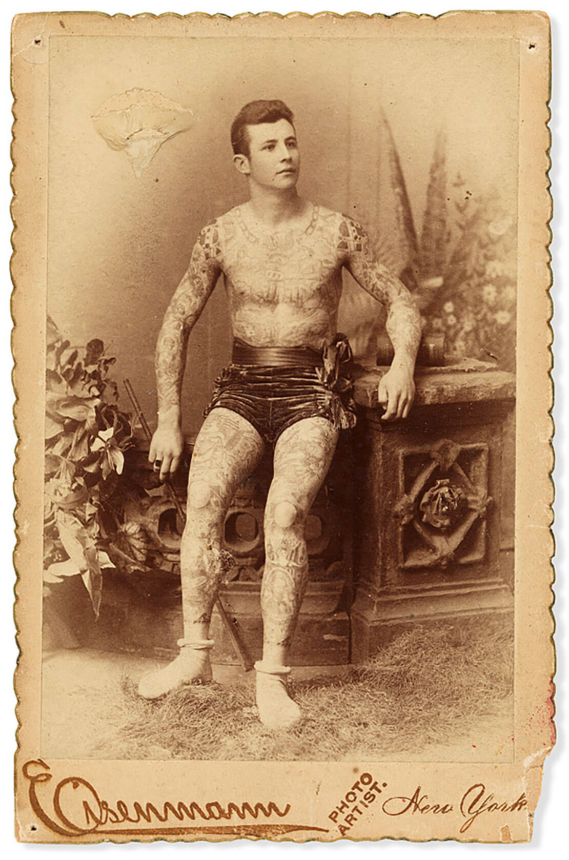 Tätowierter Mann, unbekannt, um 1900, Wien Museum 