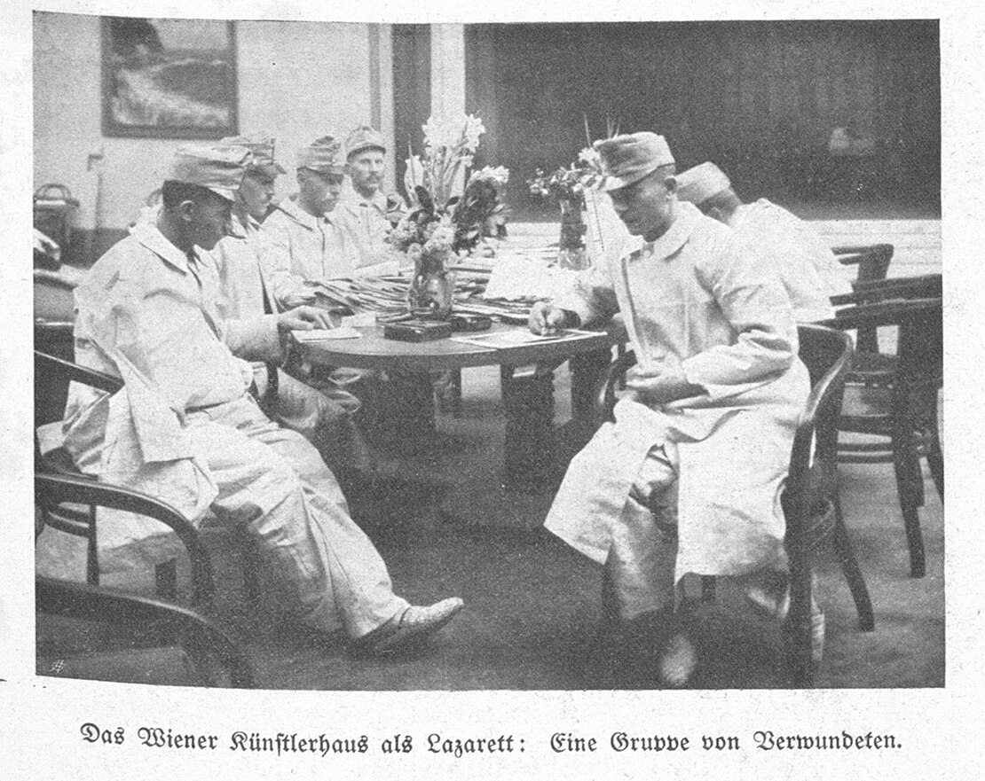 Das Künstlerhaus als Lazarett des Roten Kreuzes, „Österreichische Illustrirte Zeitung“, 11. Oktober 1914 