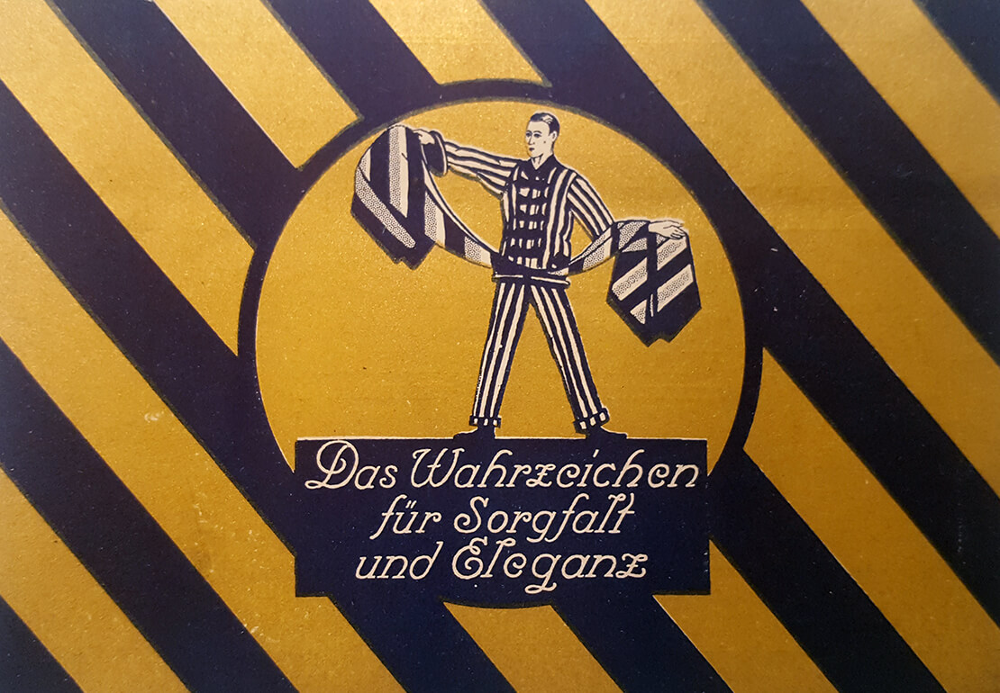 Werbezettel des Herren-Modehauses Heinrich Langer, um 1920/30, Wien Museum 