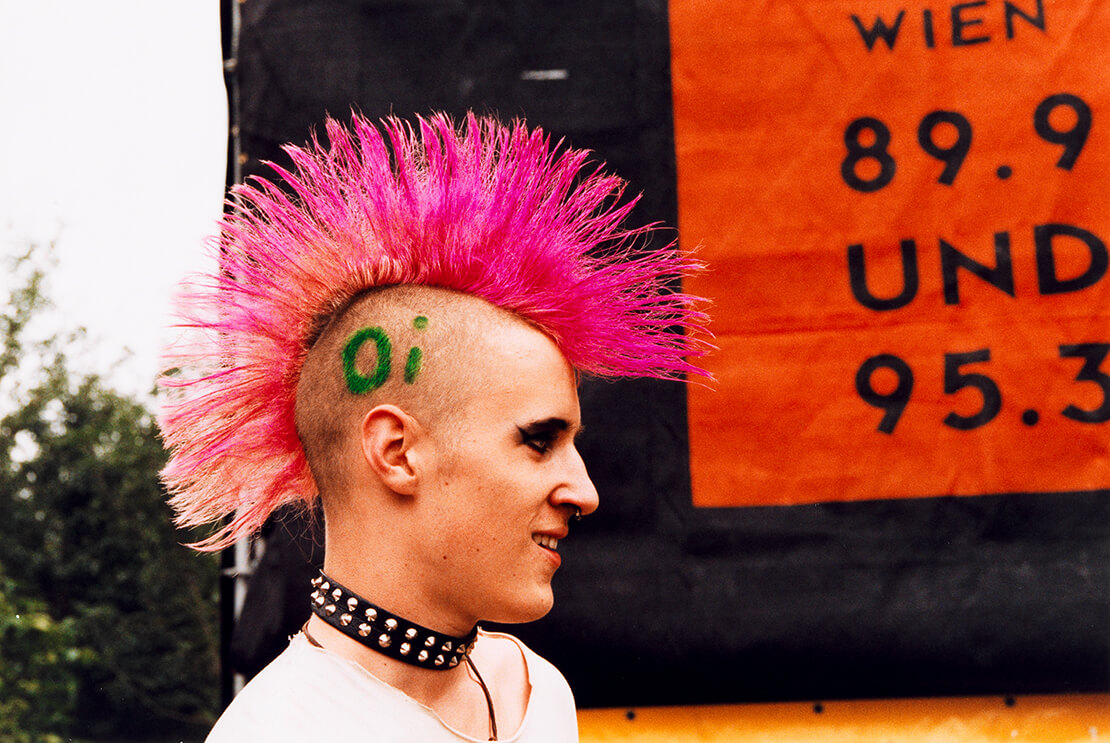 Didi Sattmann: Punk am Donauinselfest, 1996 