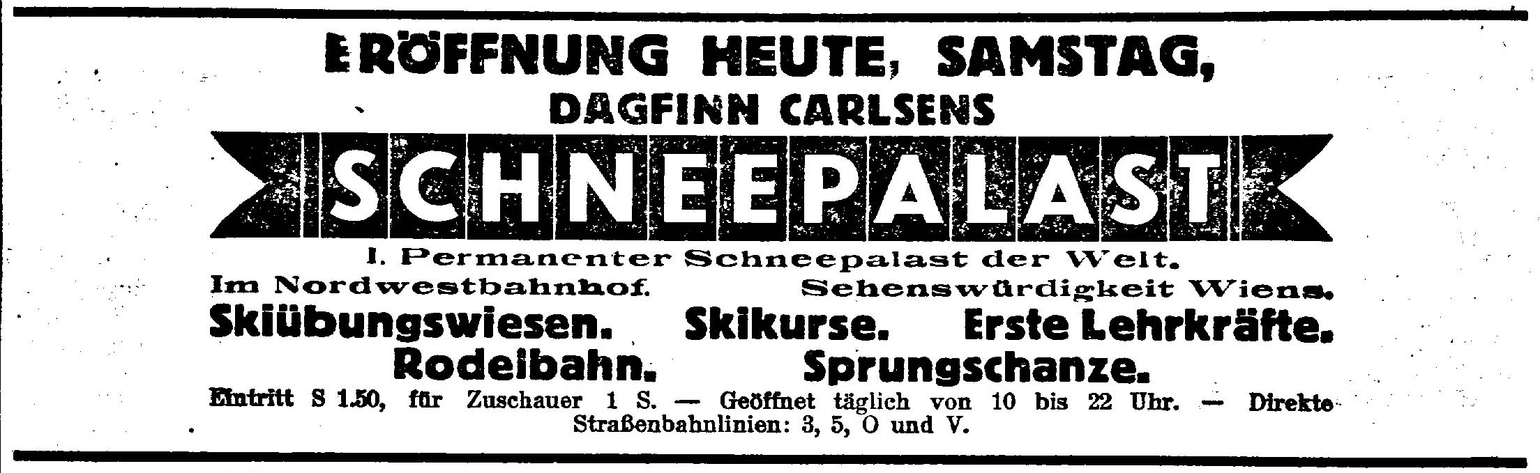 Anzeige aus dem Sporttagblatt, 26. November 1927, Quelle: Anno/ÖNB 