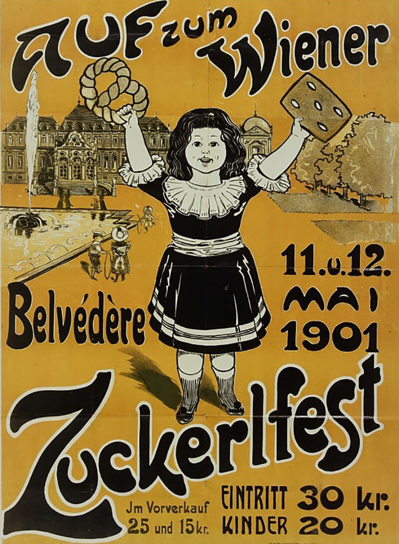Plakat zum Zuckerlfest, 1901, Wienbibliothek im Rathaus, Plakatsammlung 