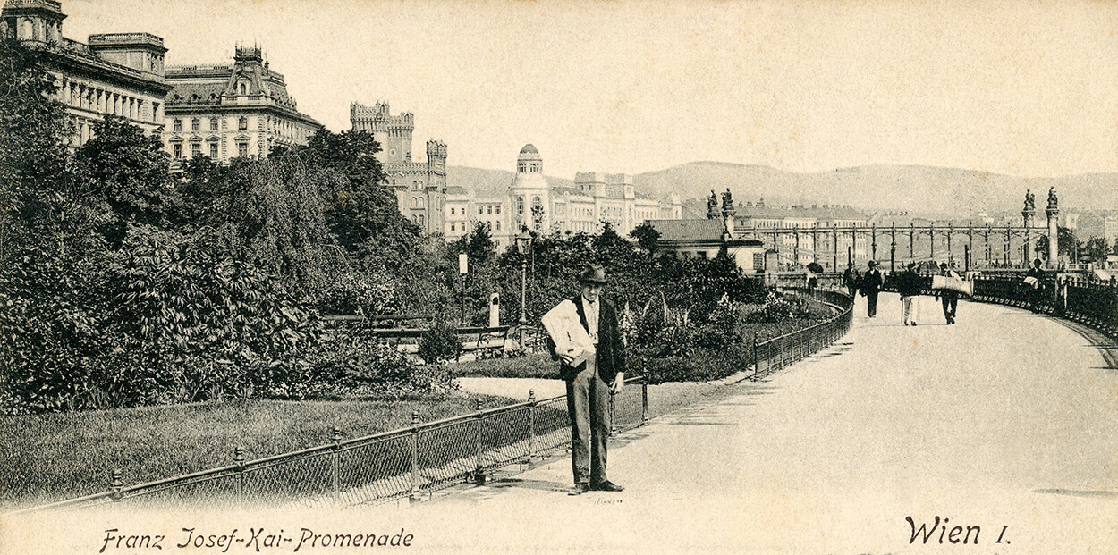 Der Quai-Park, Postkarte, 1907 gestempelt. Sammlung Christian Hlavac 
