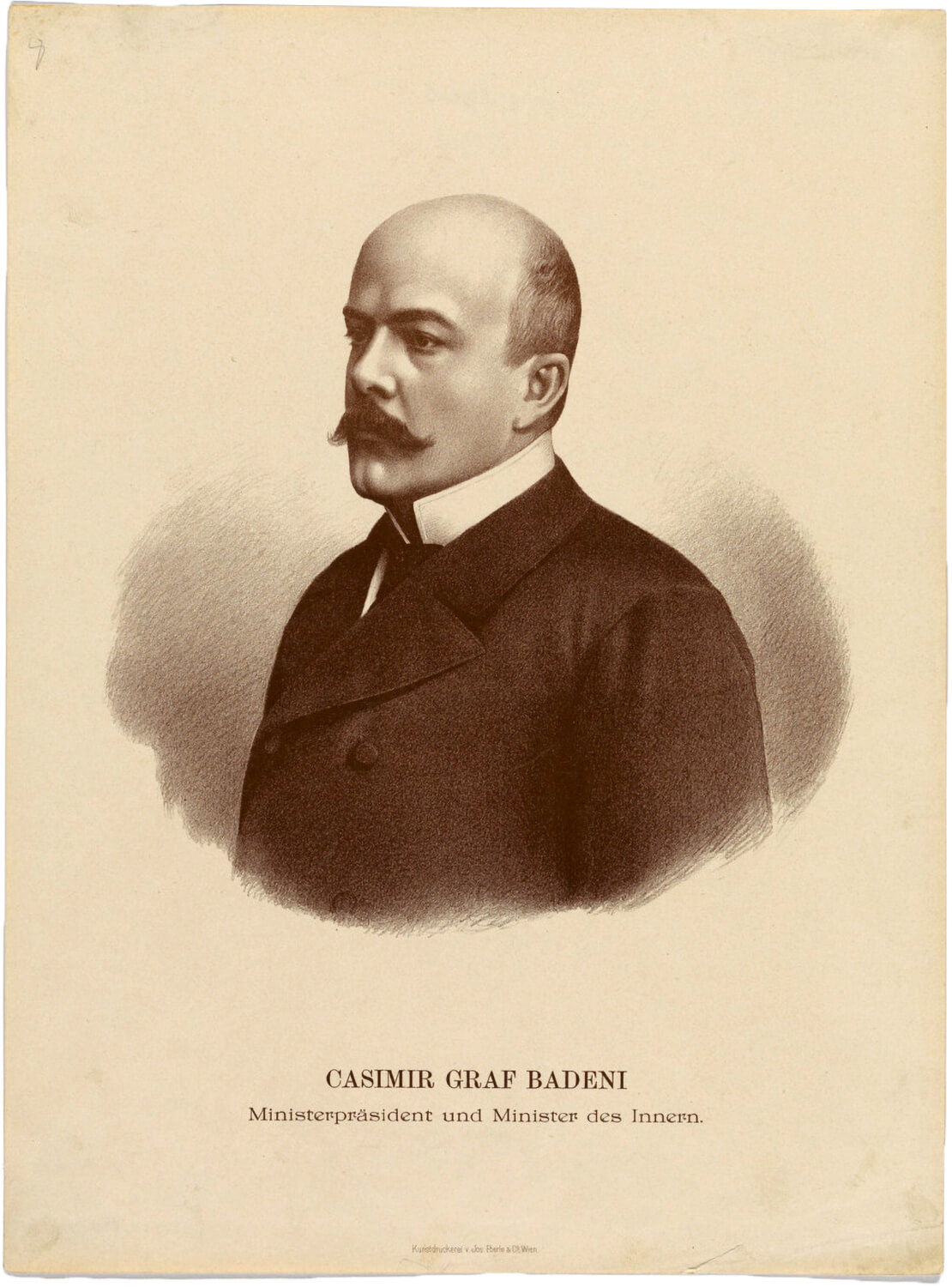 Der aus Galizien stammende Ministerpräsident Graf Casimir Badeni, um 1897, Wien Museum 