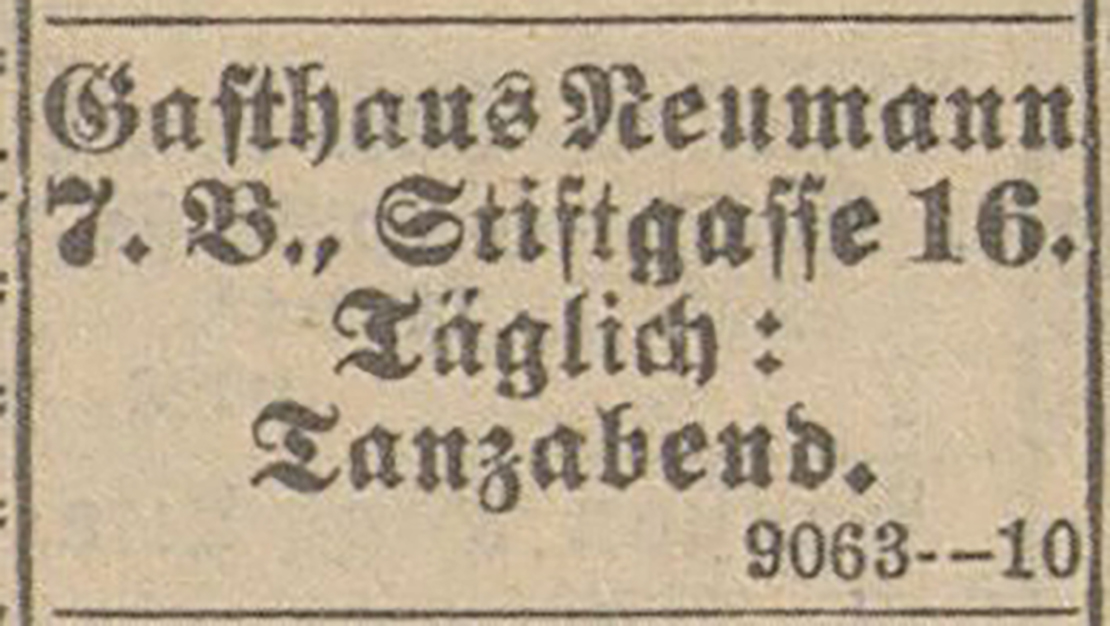 Kleinanzeige im „Neuen Wiener Journal“, 31. Dezember 1933, Quelle: ANNO/ÖNB 