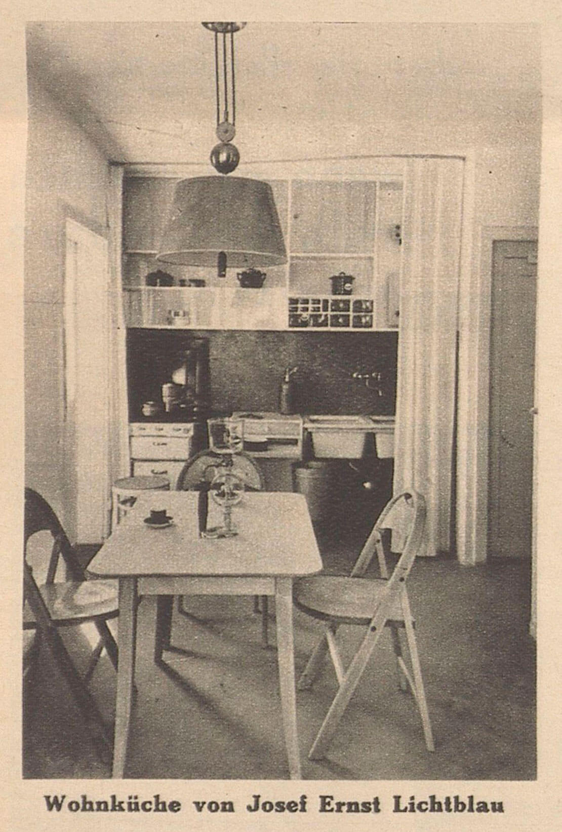Wohnküche von Ernst Lichtblau, in: Der Kuckuck, 17. Juli 1932, ANNO/ÖNB 