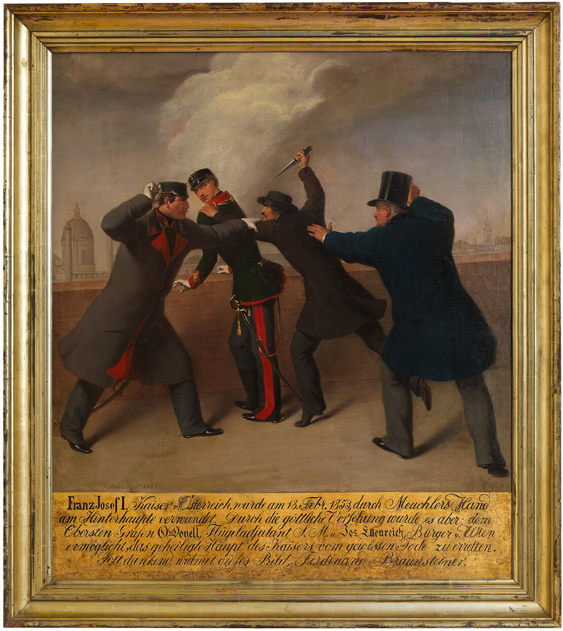 Johann Josef Reiner: Das Attentat auf Kaiser Franz Joseph I., 1853, Wien Museum 