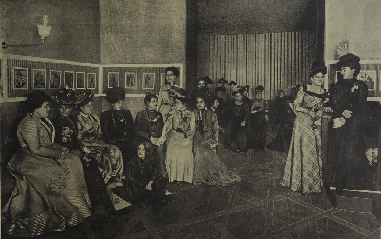 Der Wiener Frauenklub in einer Aufnahme aus dem „Interessanten Blatt“ vom 22. November 1900, Quelle: ANNO/ÖNB 