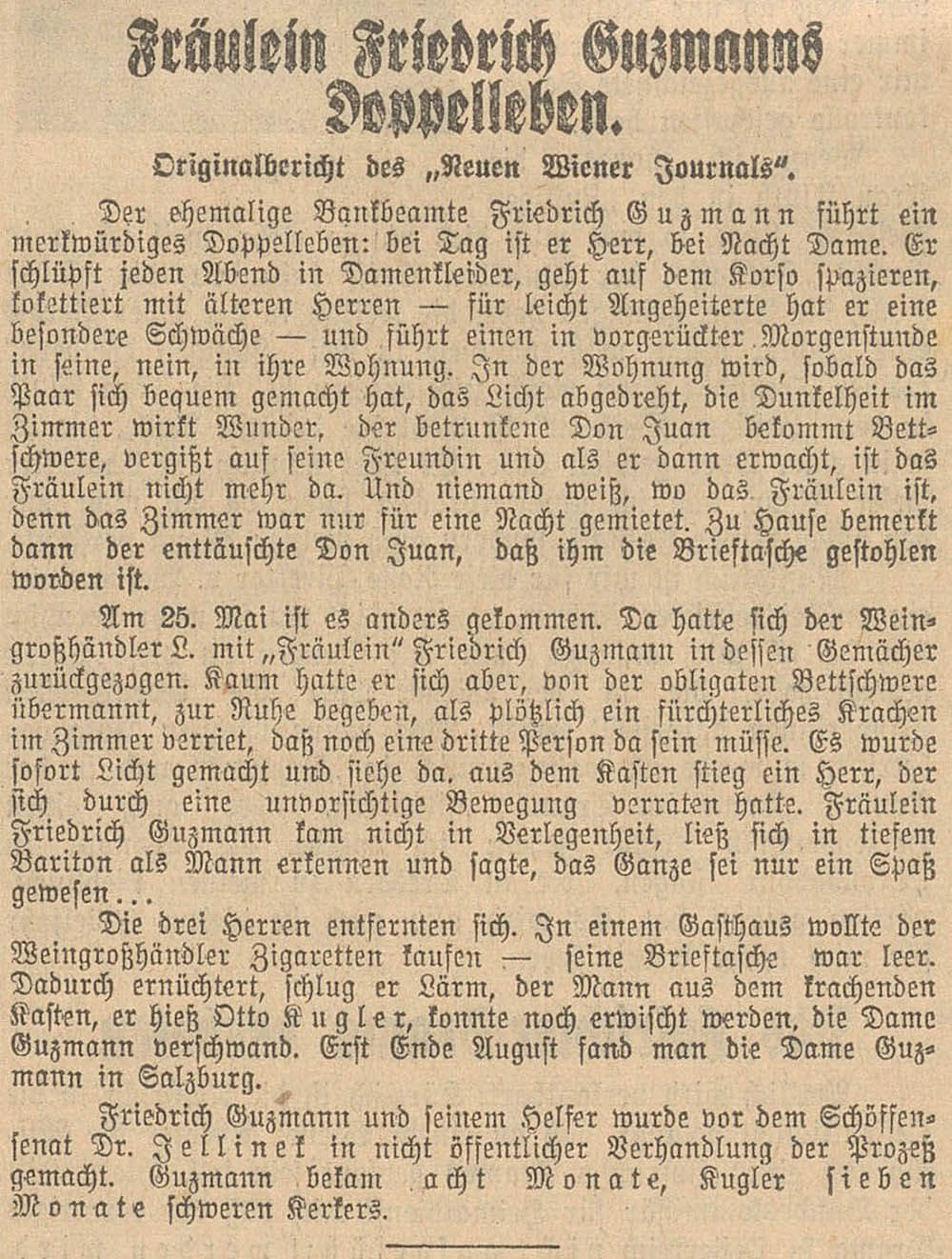 Aus dem „Neuen Wiener Journal“ vom 28. September 1935, Quelle: ANNO/ÖNB 
